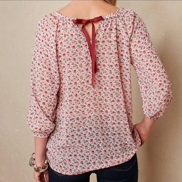 Matilda Jane Chelsea 3/4 Sleeve Floral Blouse M - Picture 3 of 11